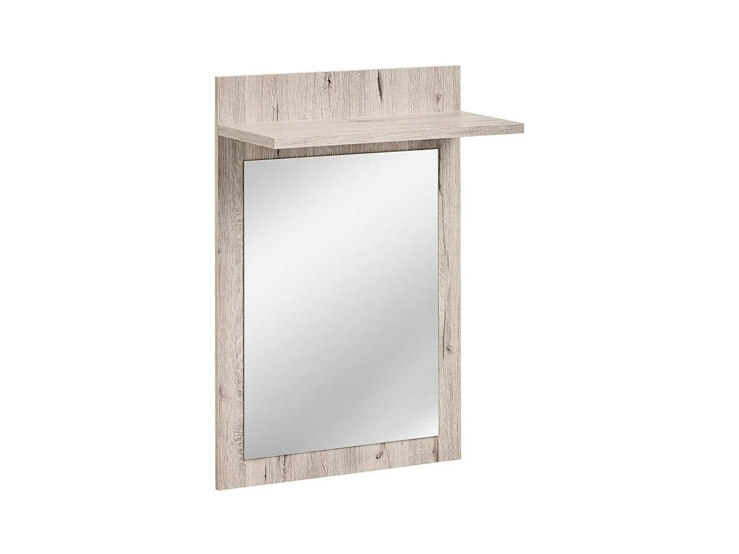 Miroir Étagère en Bois "Gustavo" 88cm Naturel