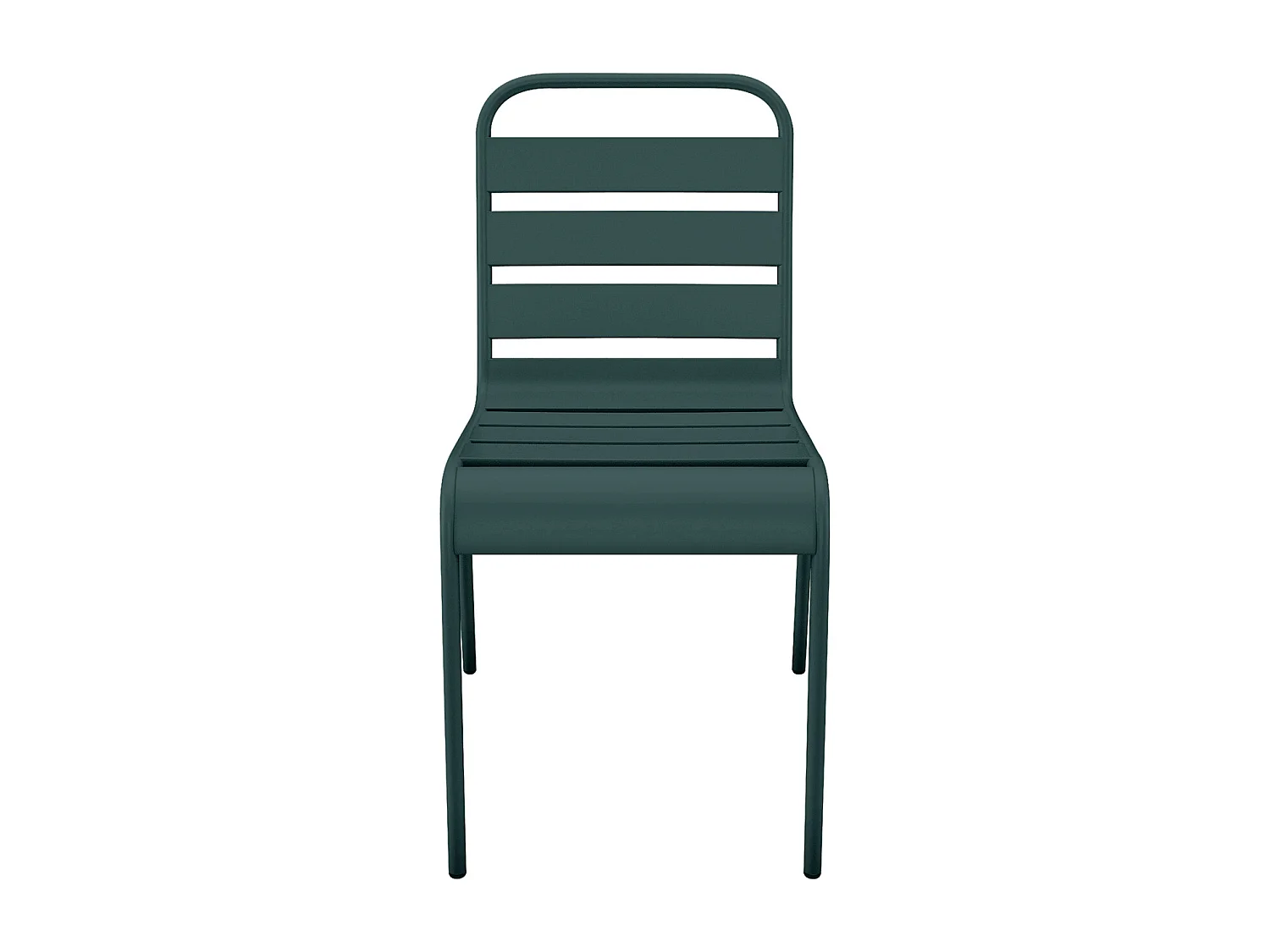 Chaise de jardin empilable en métal - Vert sapin - MIRMANDE de MYLIA