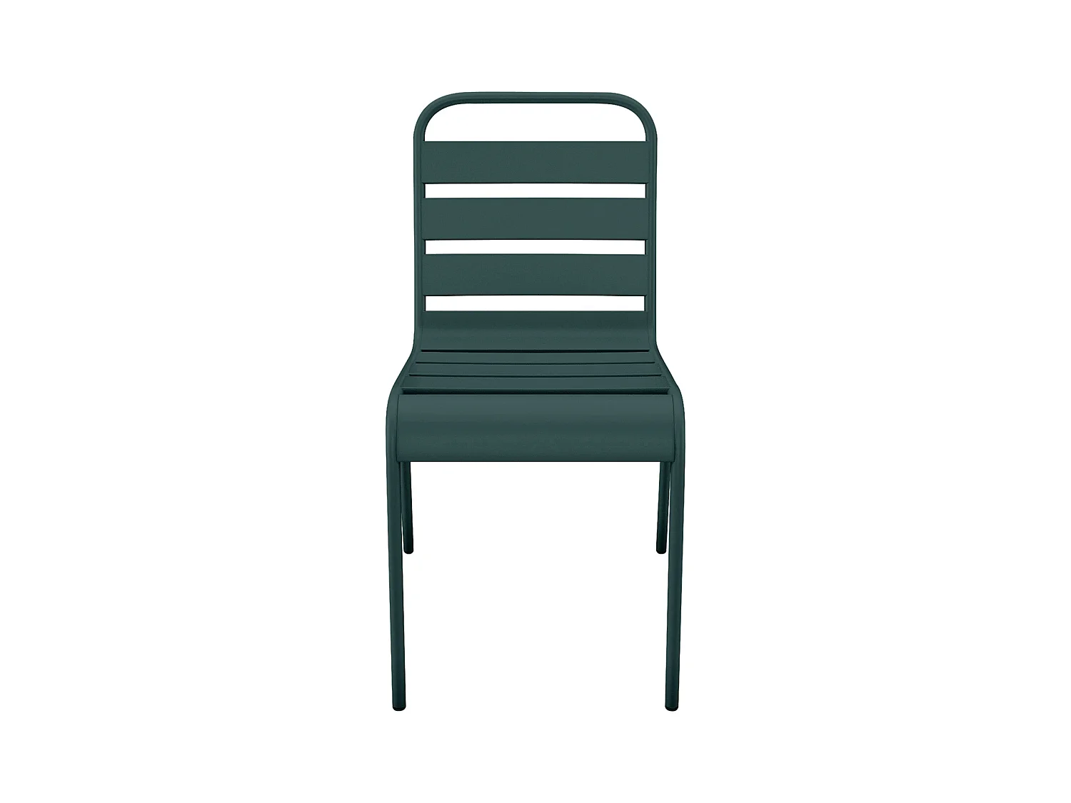 Chaise de jardin empilable en métal - Vert sapin - MIRMANDE de MYLIA