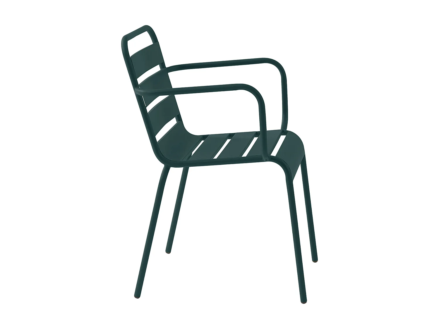 Fauteuil de jardin empilable en métal - Vert sapin - MIRMANDE de MYLIA