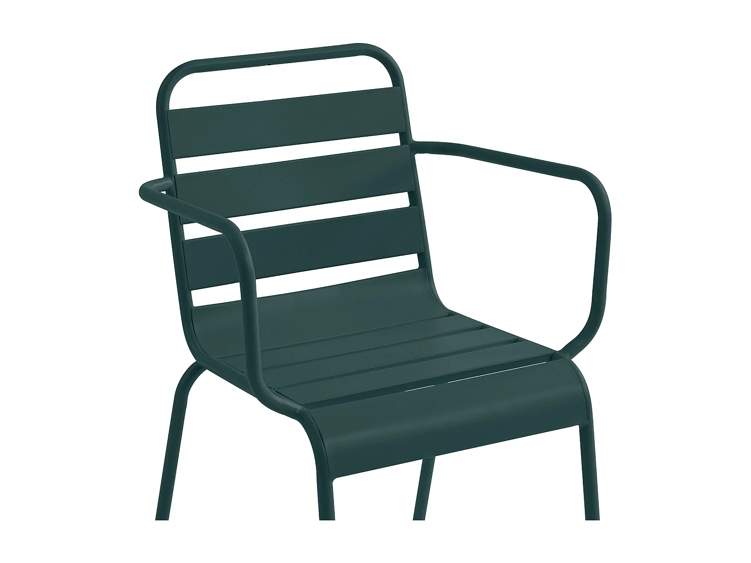 Fauteuil de jardin empilable en métal - Vert sapin - MIRMANDE de MYLIA