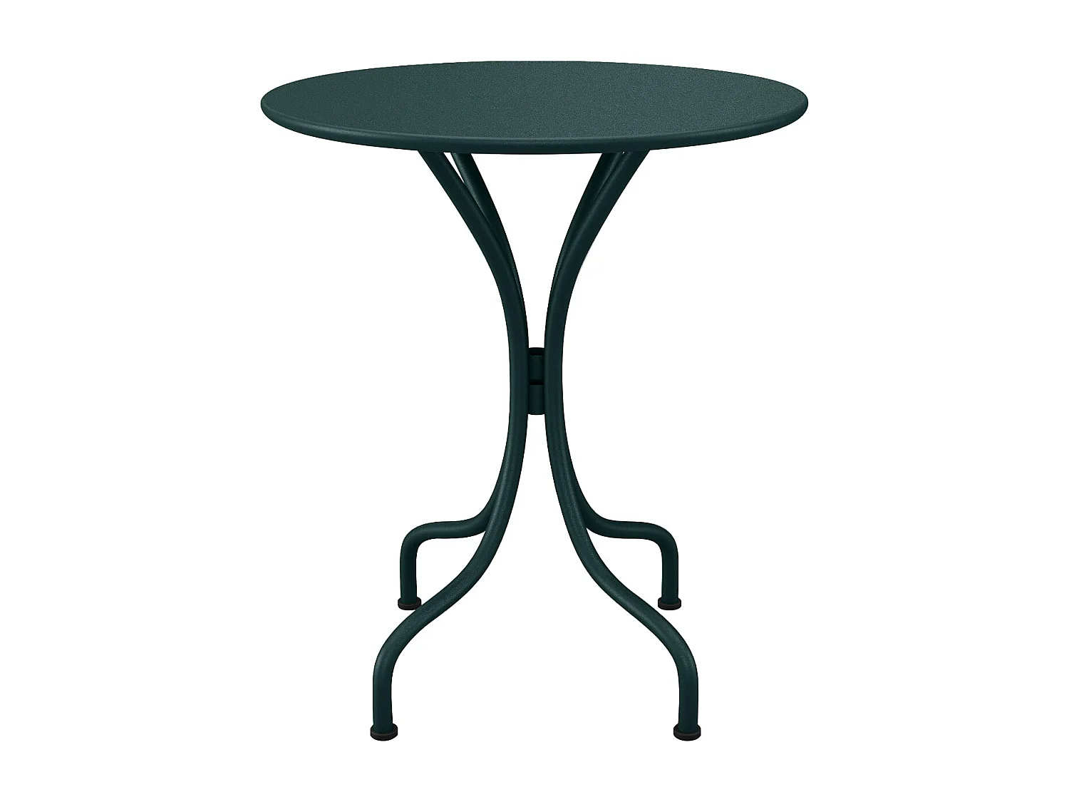 Gartentisch rund - D. 60 cm - Metall - Tannengrün - MIRMANDE von MYLIA