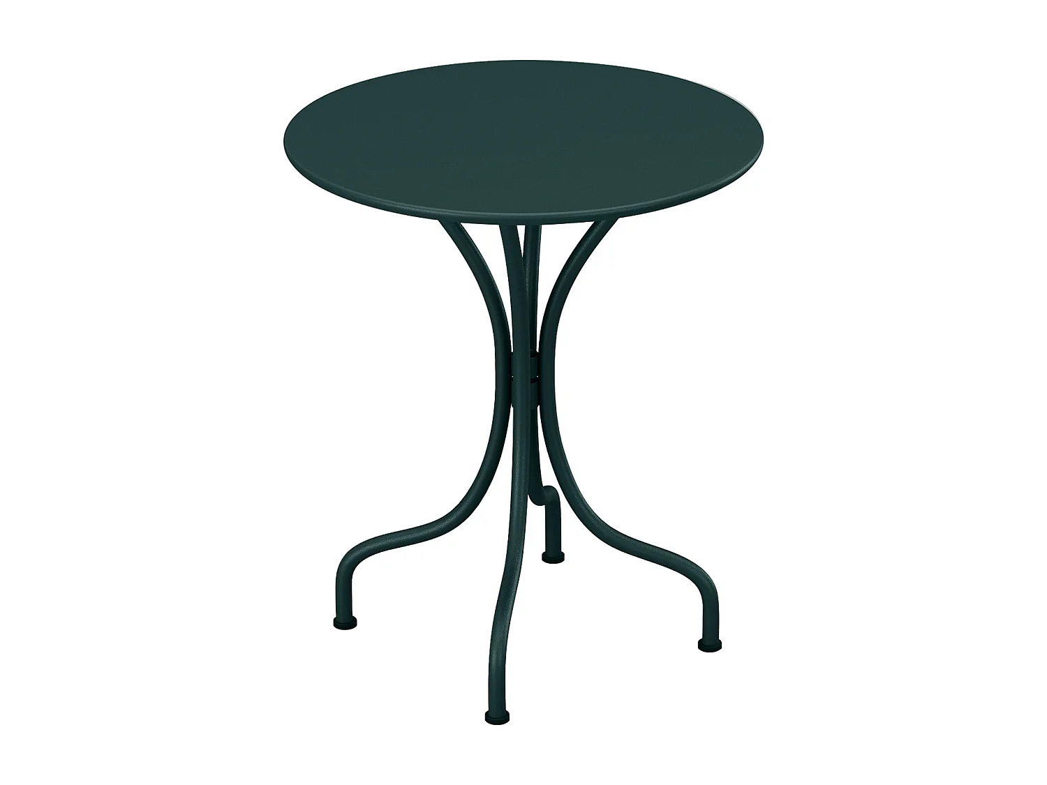 Table ronde de jardin D.60 cm en métal - Vert sapin - MIRMANDE de MYLIA