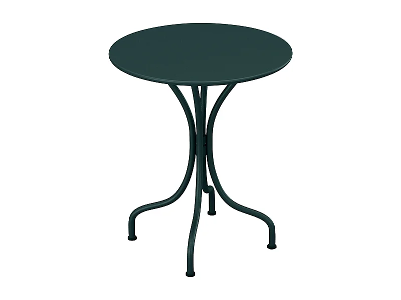 Table ronde de jardin D.60 cm en métal - Vert sapin - MIRMANDE de MYLIA