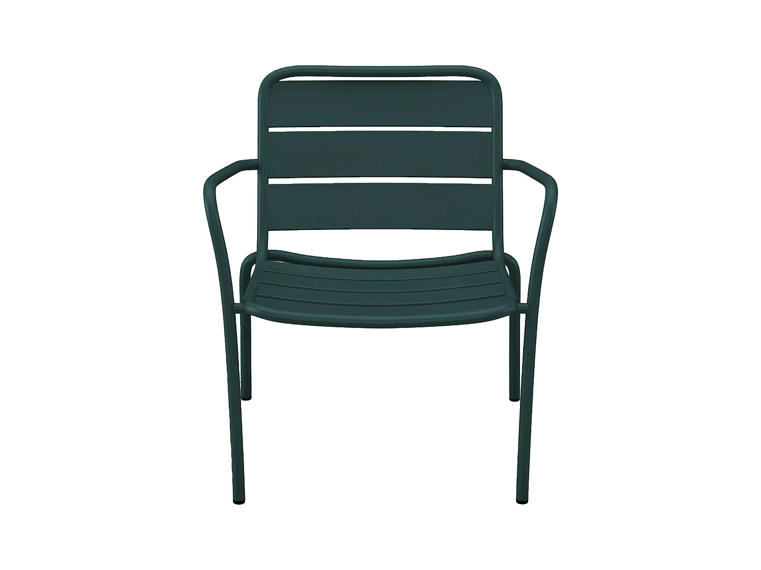 Stapelbar låg metallträdgårdsfåtölj - Mörkgrön - MIRMANDE från MYLIA