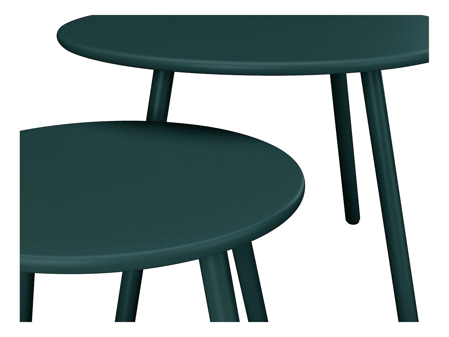 Tables gigognes de jardin en métal - Vert sapin - MIRMANDE de MYLIA