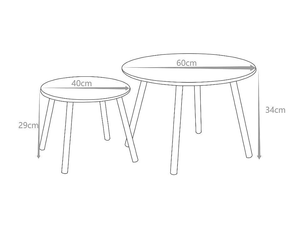 Tables gigognes de jardin en métal - Vert sapin - MIRMANDE de MYLIA