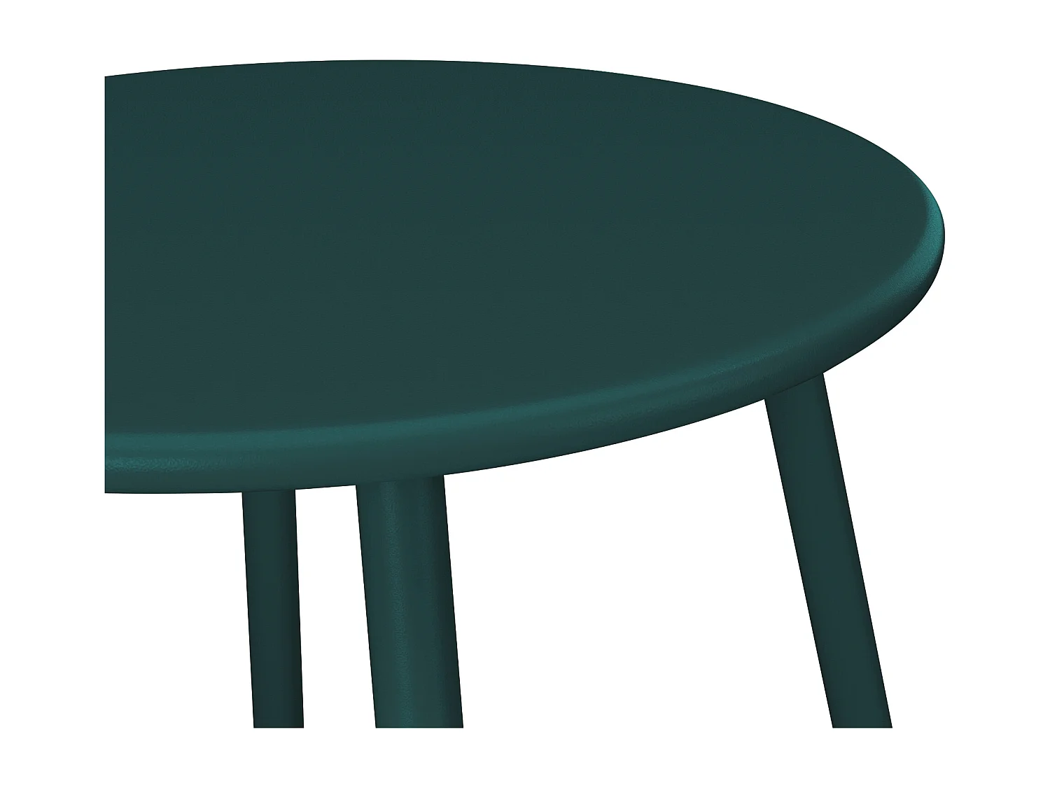 Table d'appoint de jardin en métal ronde - Vert sapin - MIRMANDE de MYLIA