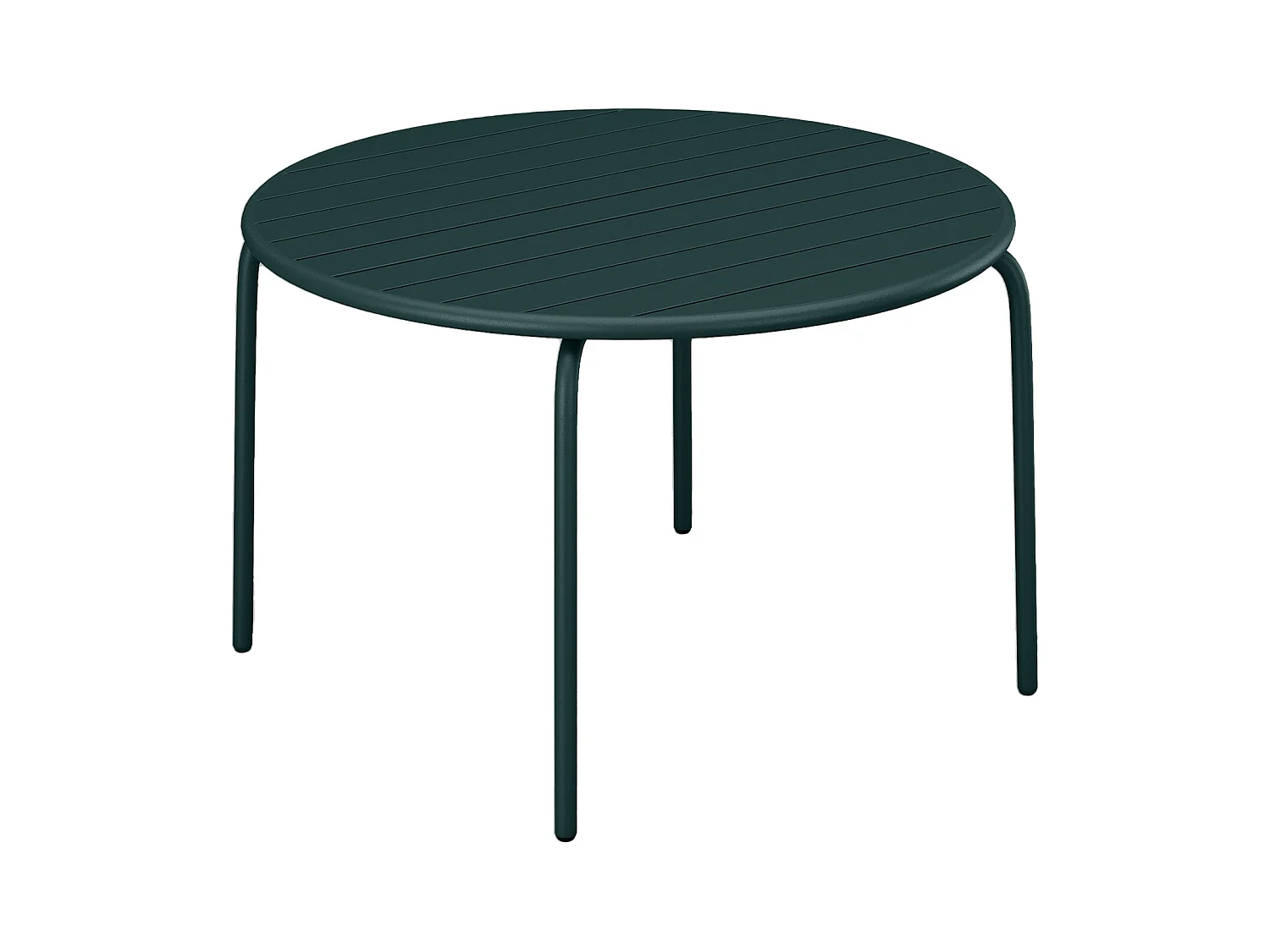 Mesa redonda de jardim D110 cm metal verde pinho - MIRMANDE de MYLIA