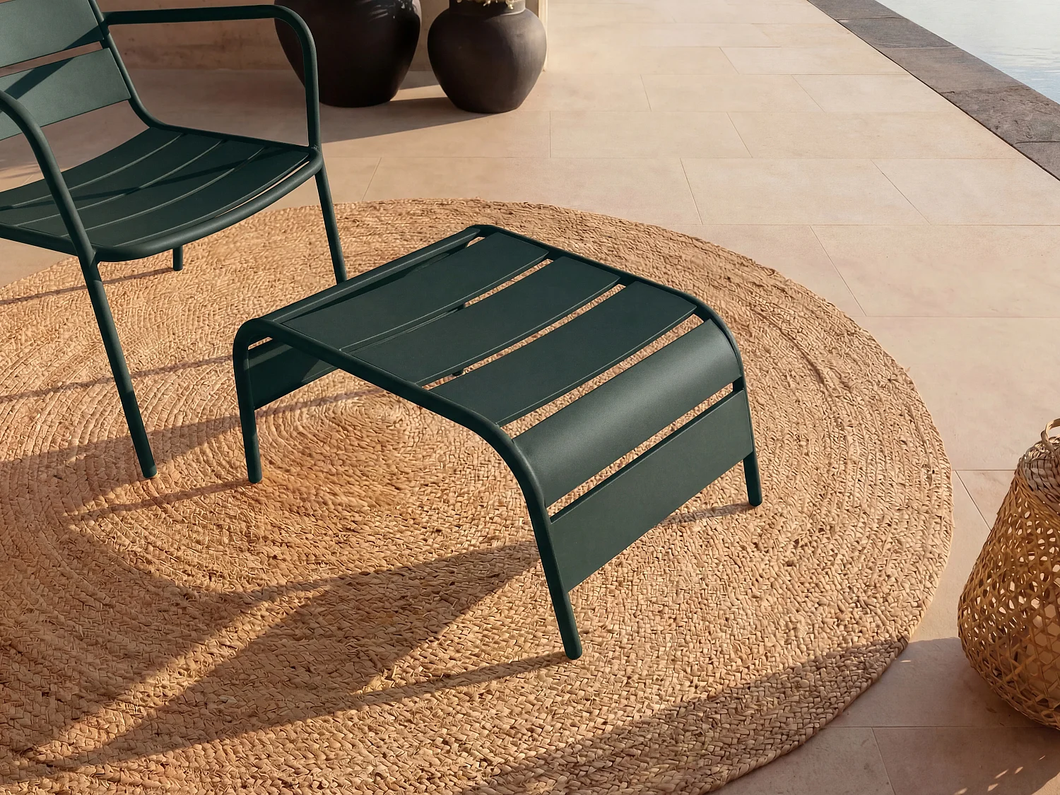 Repose pied en métal - Vert sapin - MIRMANDE de MYLIA