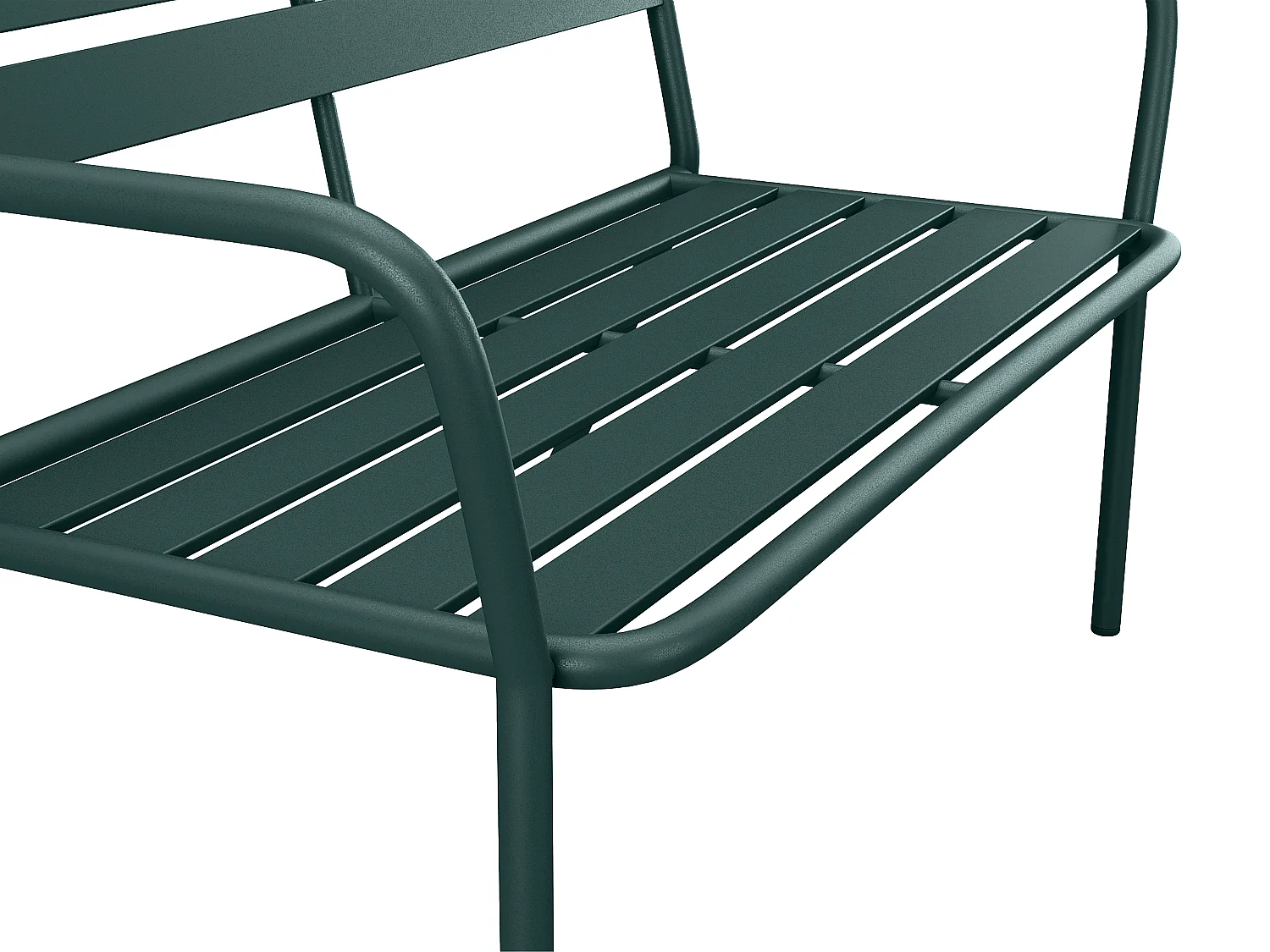 Banc de jardin en métal - Vert sapin - MIRMANDE de MYLIA