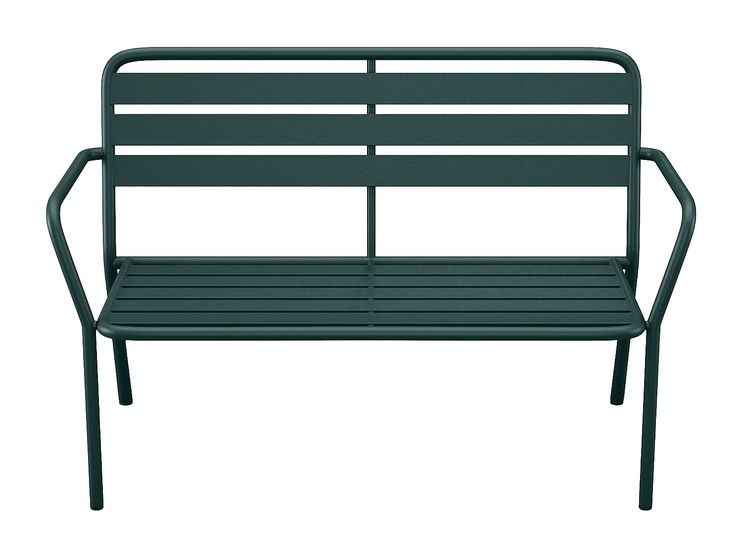 Banc de jardin en métal - Vert sapin - MIRMANDE de MYLIA