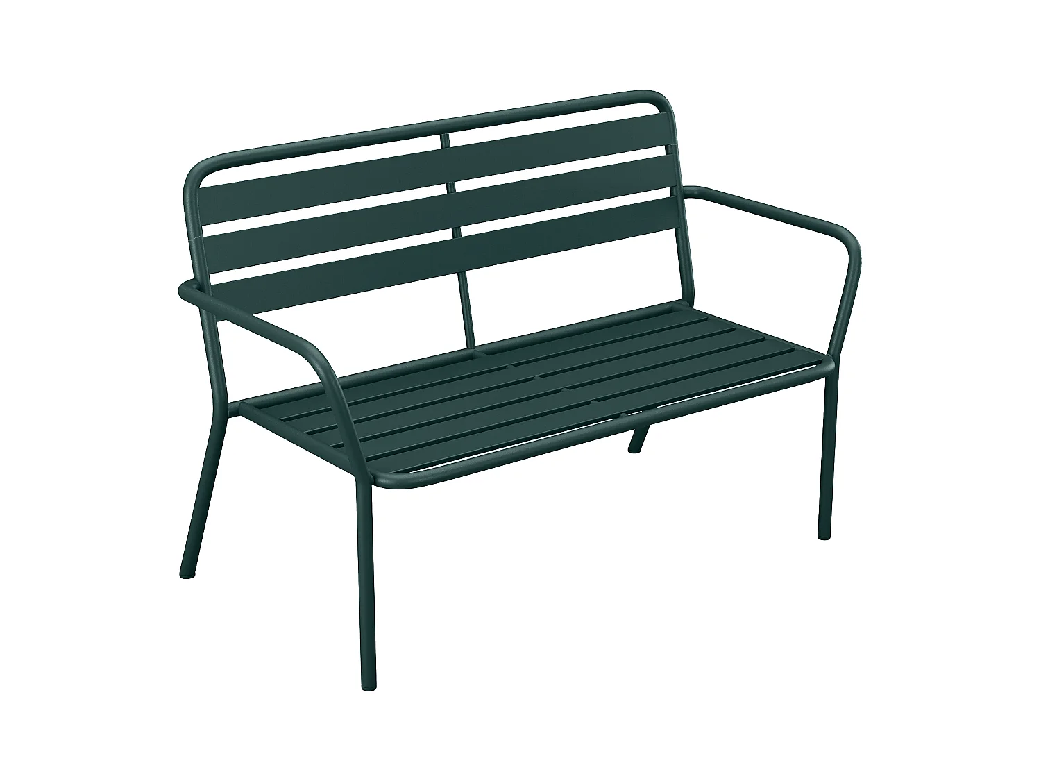 Banc de jardin en métal - Vert sapin - MIRMANDE de MYLIA