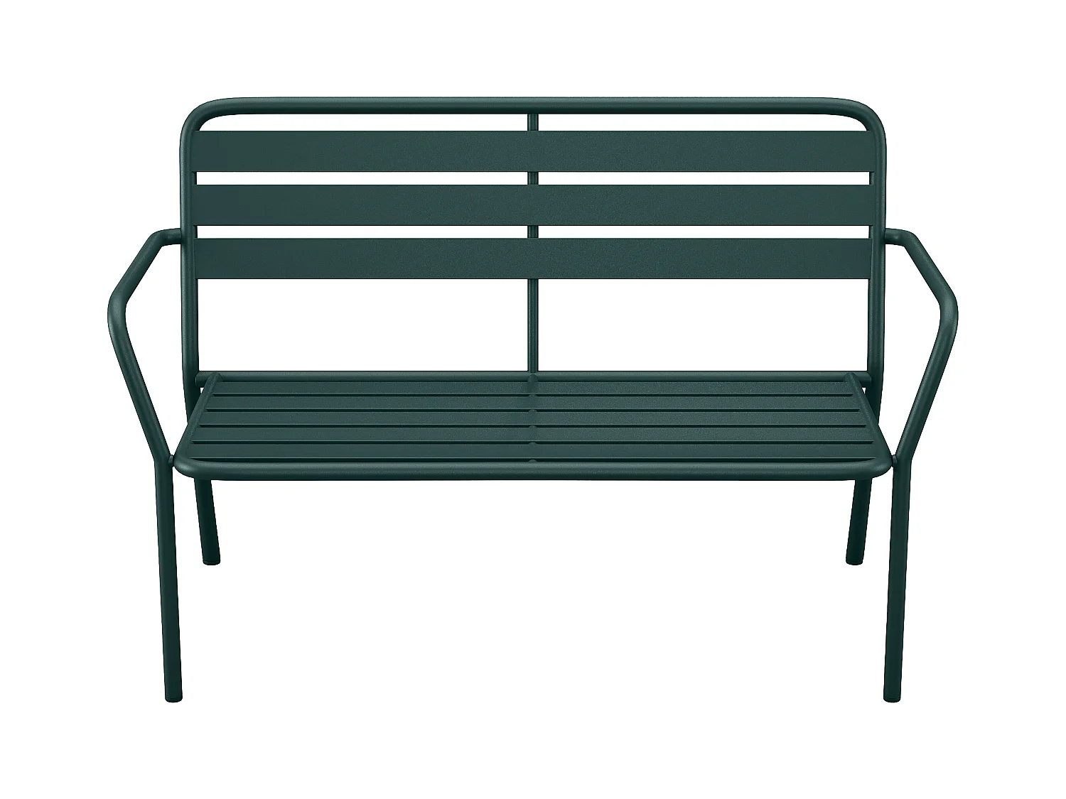 Banc de jardin en métal - Vert sapin - MIRMANDE de MYLIA