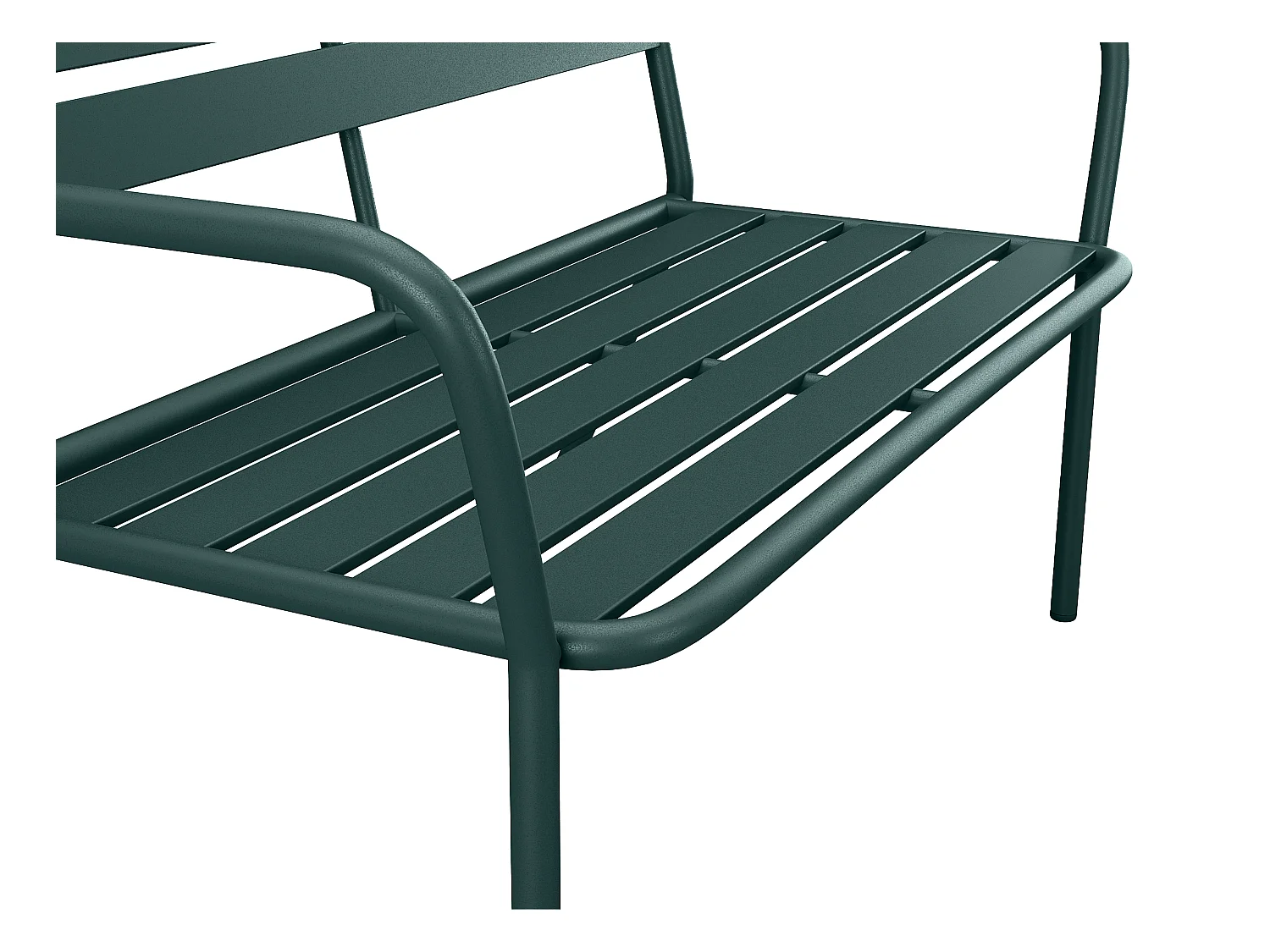 Banc de jardin en métal - Vert sapin - MIRMANDE de MYLIA