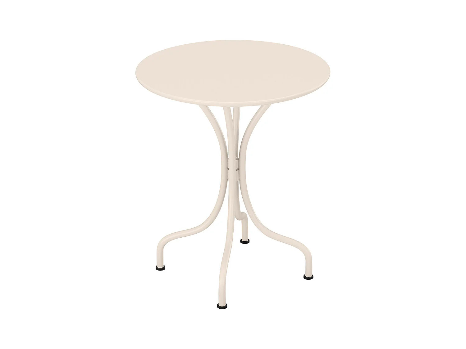 Gartentisch rund - D. 60 cm - Metall - Beige - MIRMANDE von MYLIA