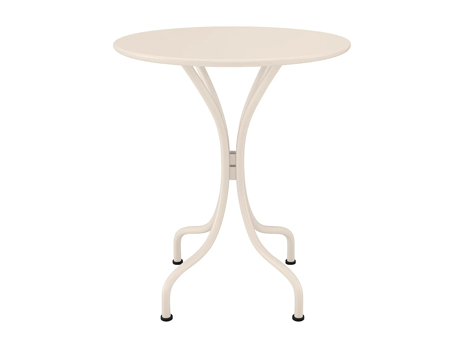Table ronde de jardin D.60 cm en métal - Beige - MIRMANDE de MYLIA