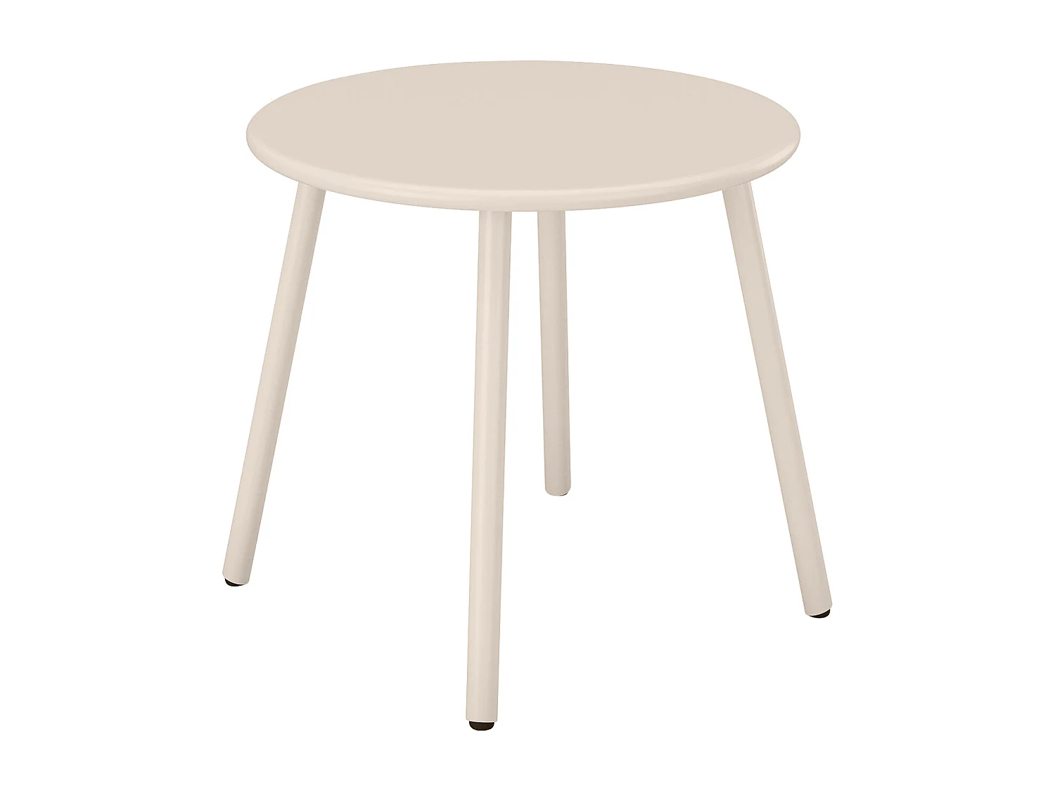 Rund hagesidebord av metall - Beige - MIRMANDE fra MYLIA