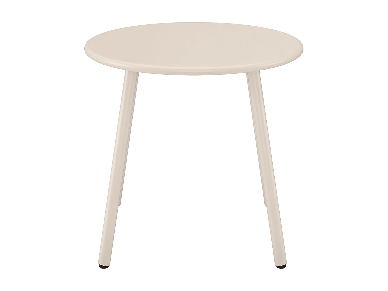 Runt trädgårdssidebord i metall - Beige - MIRMANDE från MYLIA