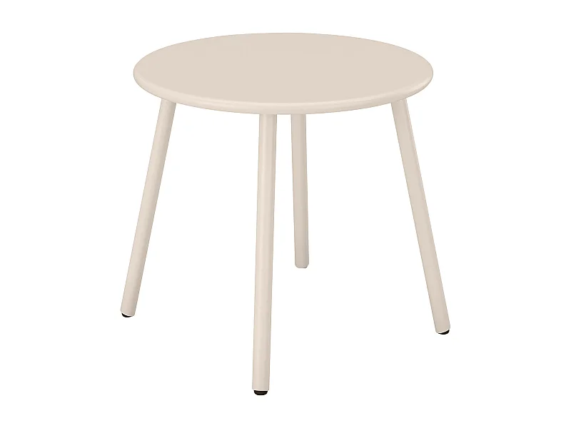 Table d'appoint de jardin en métal ronde - Beige - MIRMANDE de MYLIA
