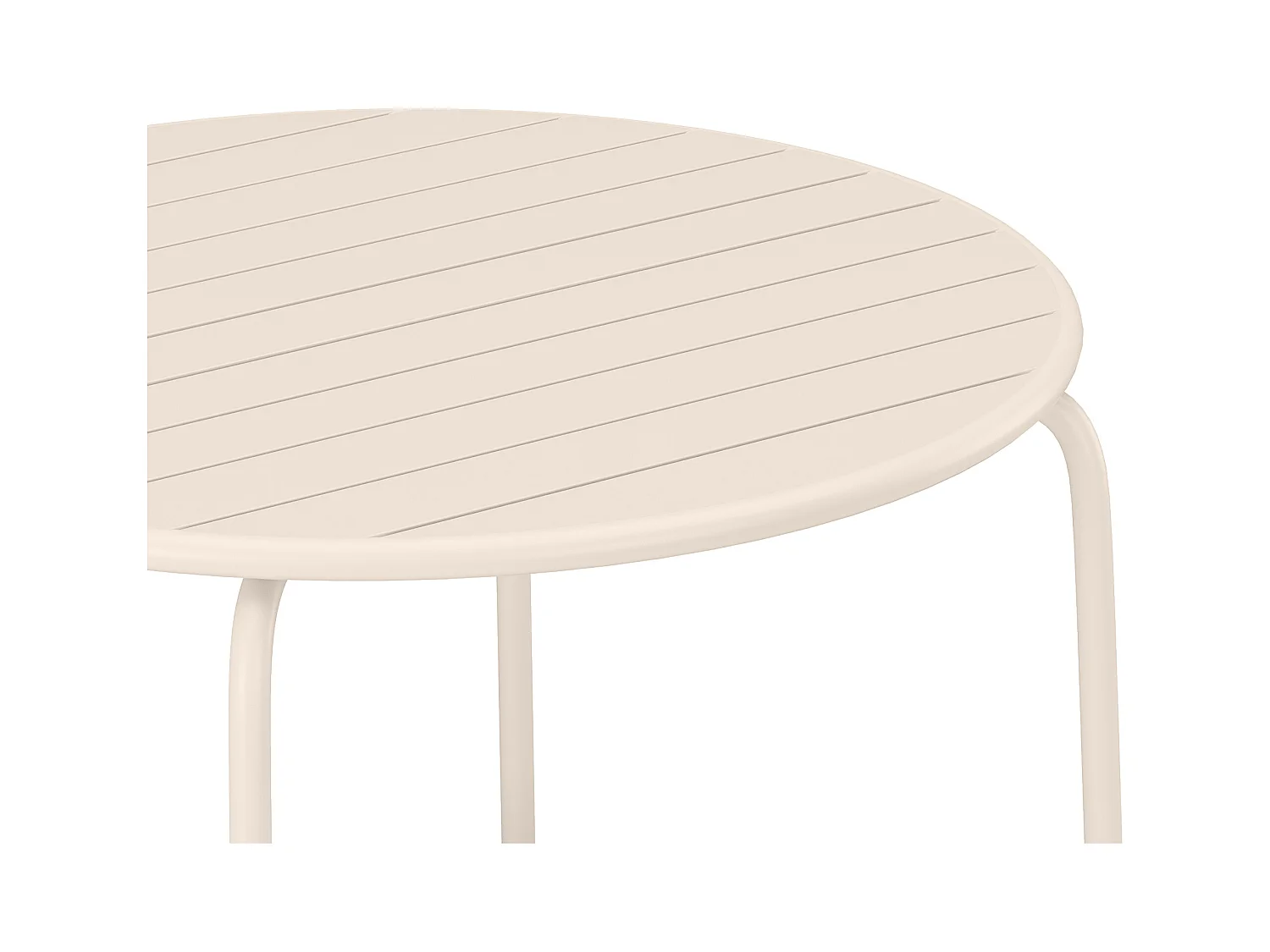 Rund hagebord D.110 cm i metall - Beige - MIRMANDE av MYLIA