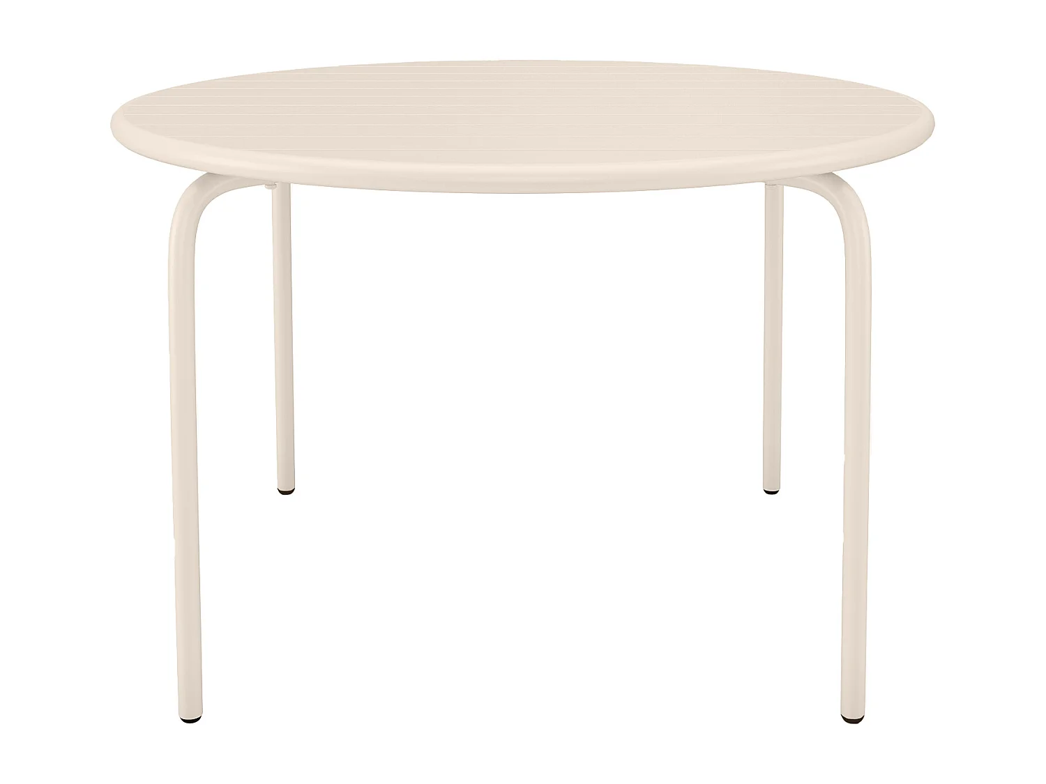 Ronde tuintafel D110 cm van metaal - Beige - MIRMANDE van MYLIA