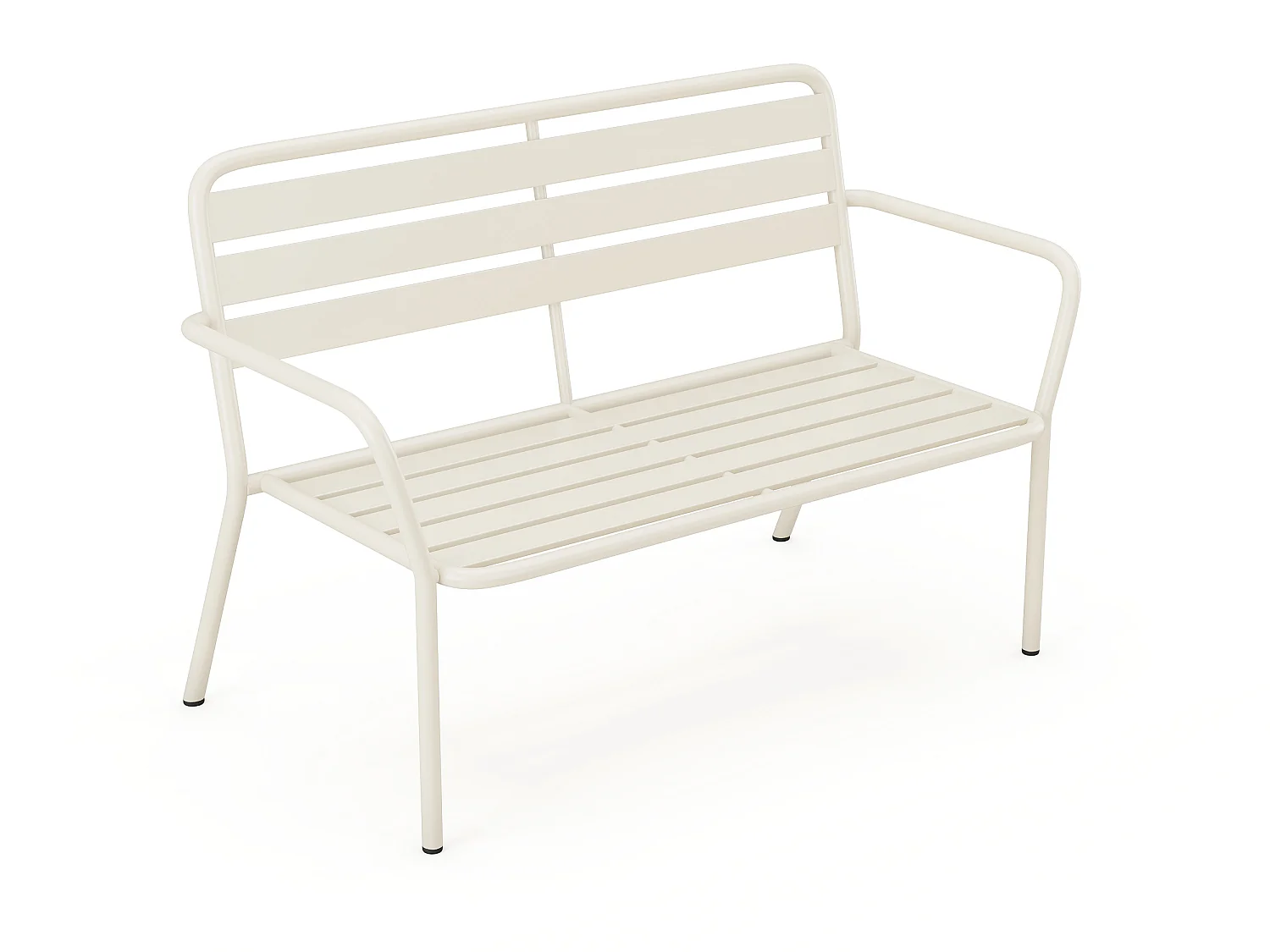 Banc de jardin en métal - Beige - MIRMANDE de MYLIA