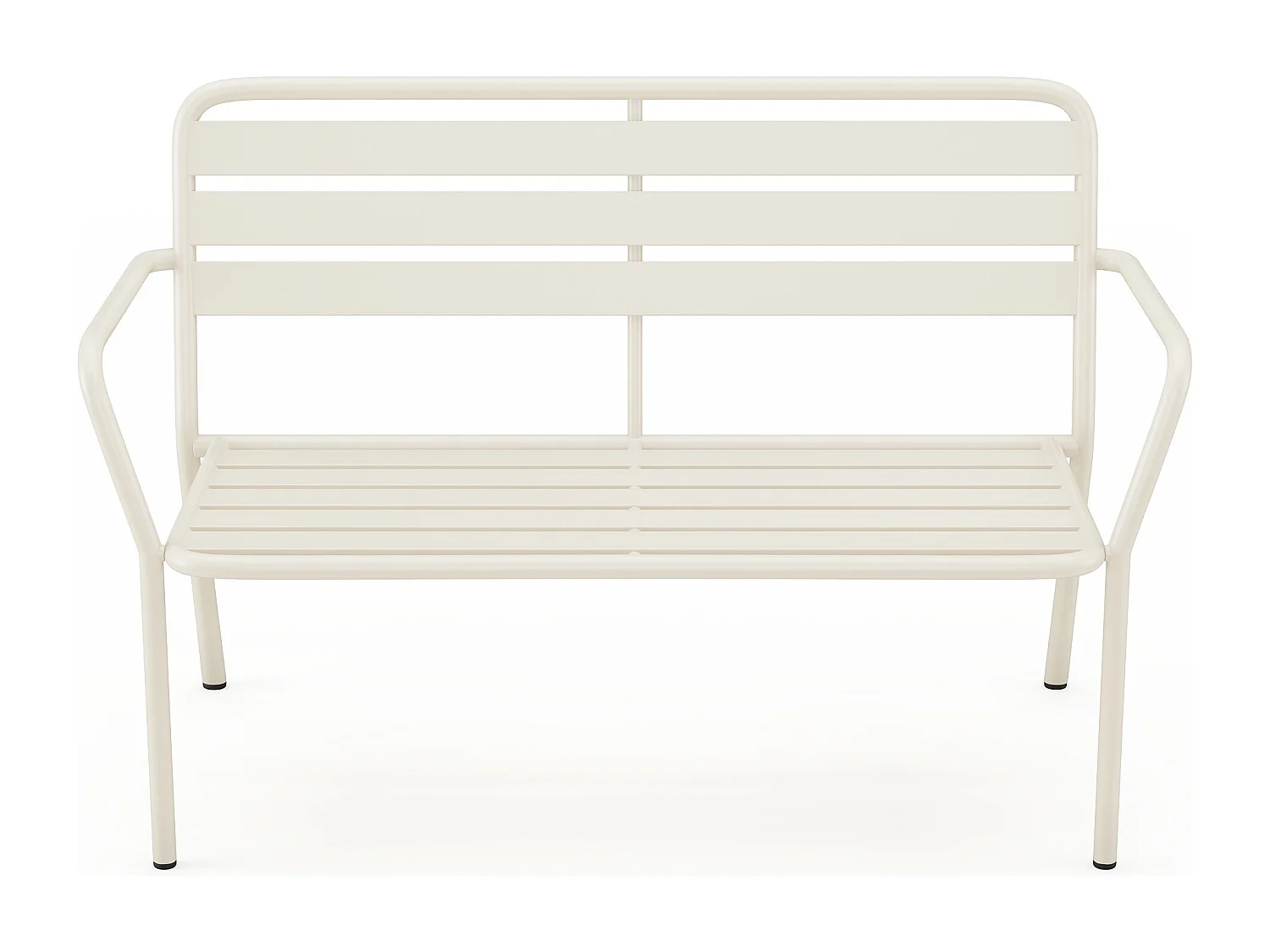Banc de jardin en métal - Beige - MIRMANDE de MYLIA