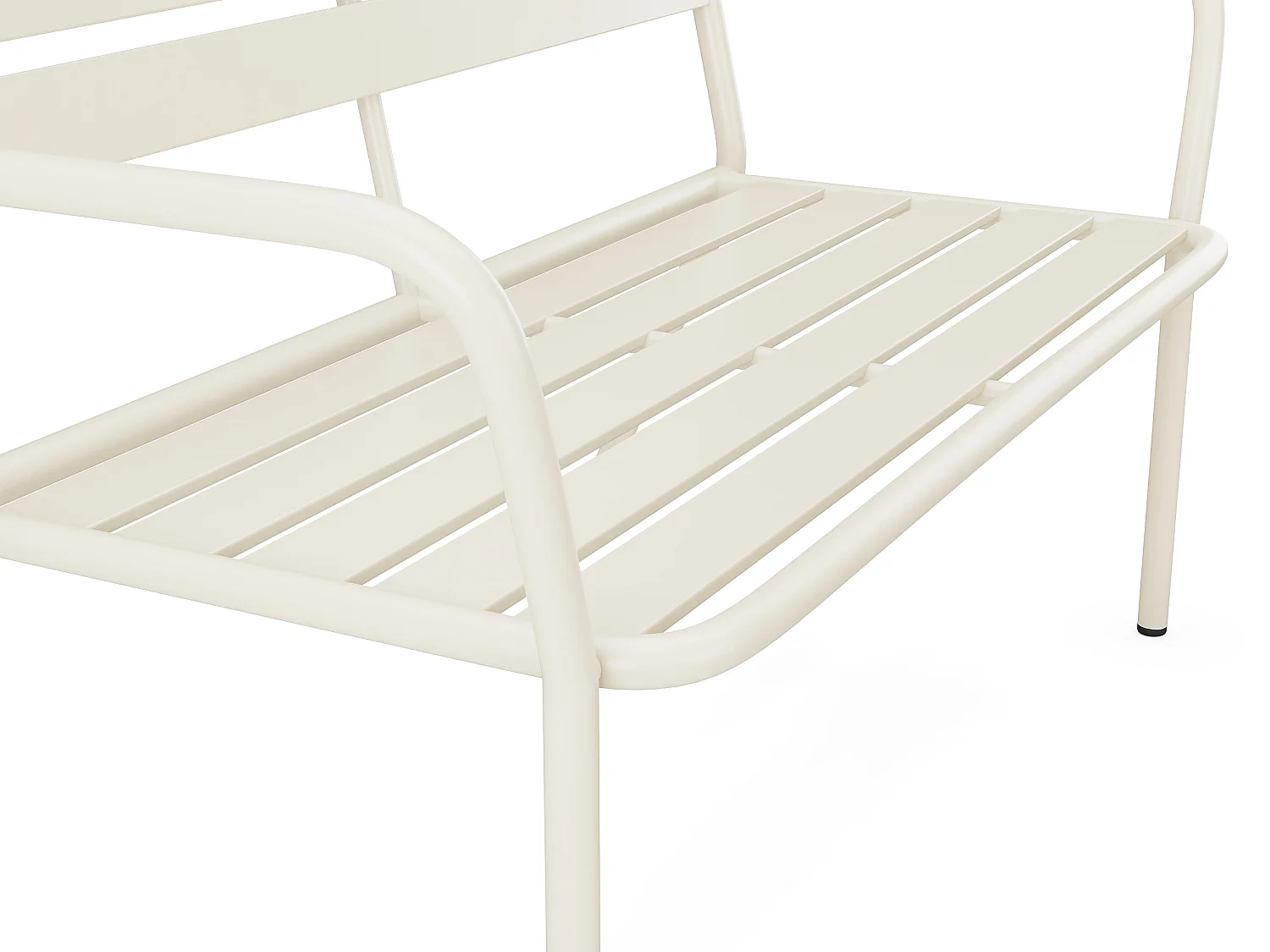 Banc de jardin en métal - Beige - MIRMANDE de MYLIA