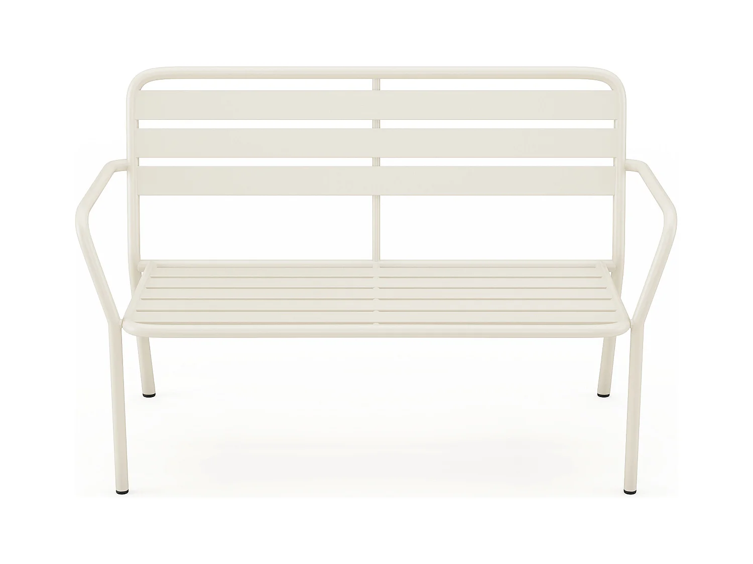 Banc de jardin en métal - Beige - MIRMANDE de MYLIA