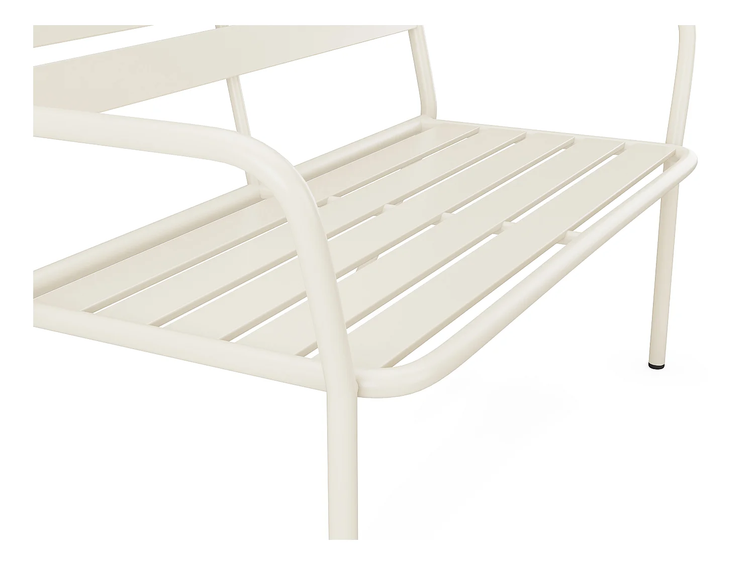 Banc de jardin en métal - Beige - MIRMANDE de MYLIA