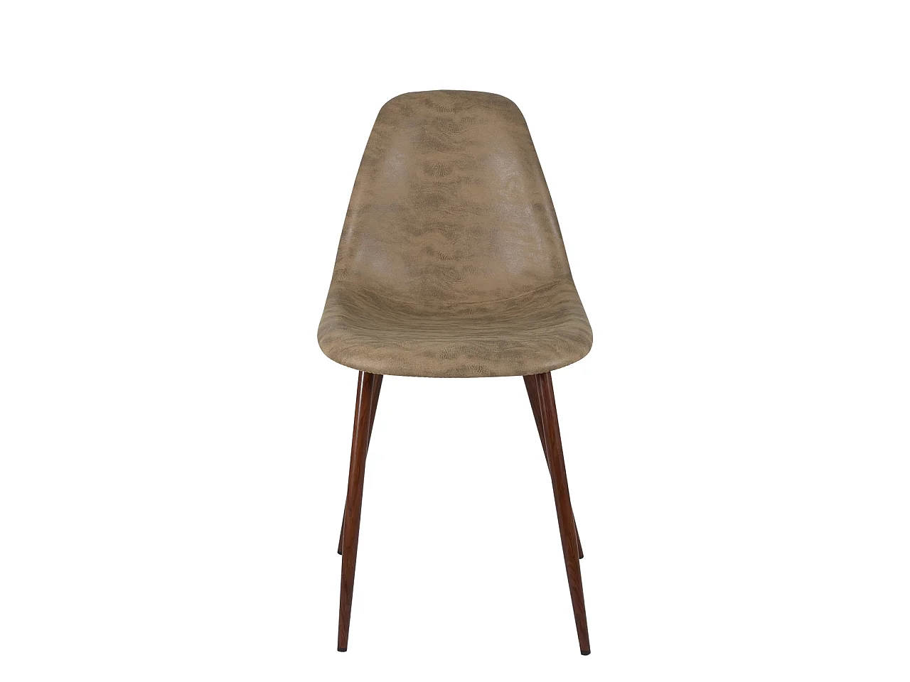 Lot 2 chaises de salle à manger siège rembourré pieds métal Bois NOVA (marron)