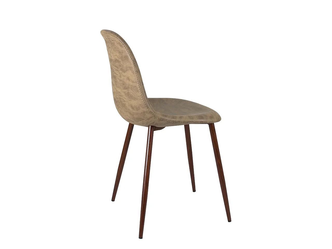 Lot 2 chaises de salle à manger siège rembourré pieds métal Bois NOVA (marron)