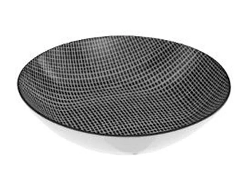 Lot de 6 Assiettes Creuses "Bohemia Square" 20cm Noir