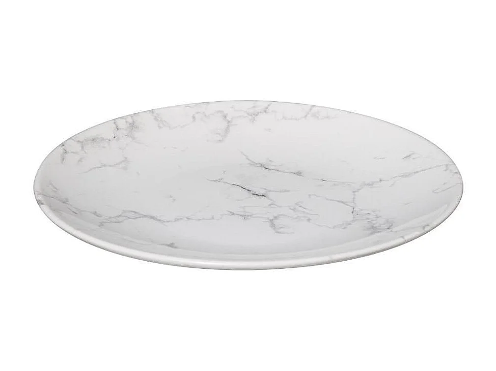 Lot de 6 Assiettes à Dessert "Geom" 20cm Blanc