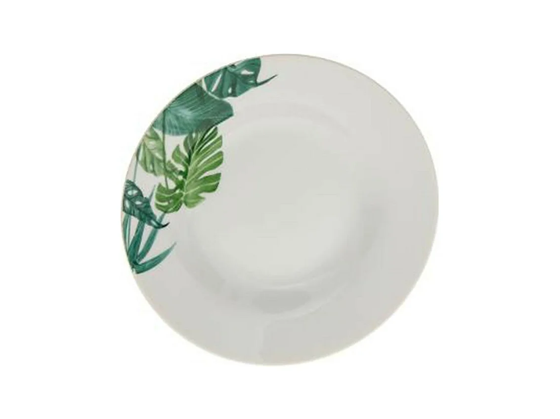 Lot de 6 Assiettes Creuses "Tropica" 20cm Blanc