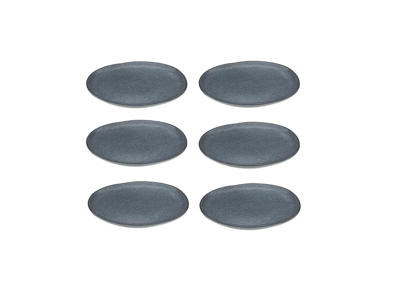 Lot de 6 Assiettes à Dessert "Spring Water" 20cm Bleu