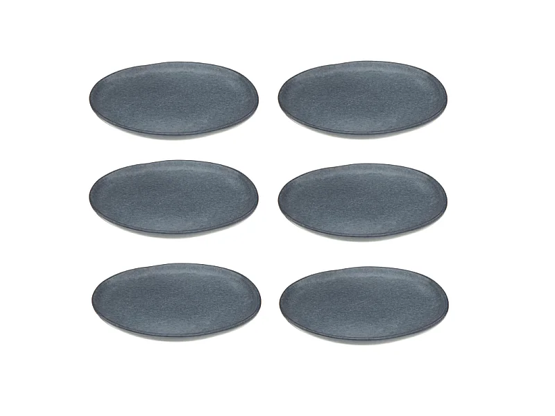 Lot de 6 Assiettes à Dessert "Spring Water" 20cm Bleu