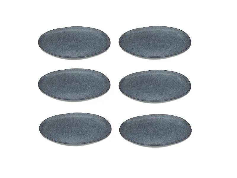 Lot de 6 Assiettes à Dessert "Spring Water" 20cm Bleu