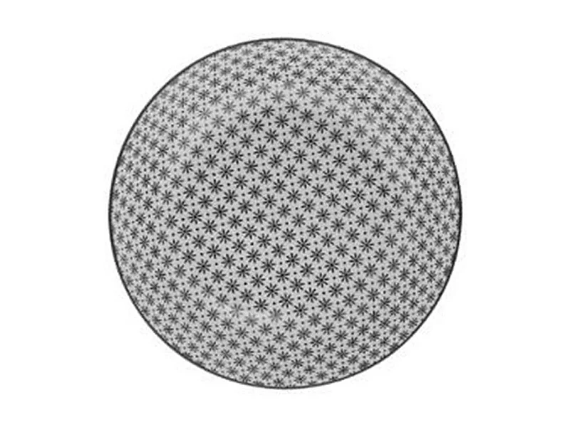 Lot de 6 Assiettes Creuses "Bohemia Fleur" 20cm Noir