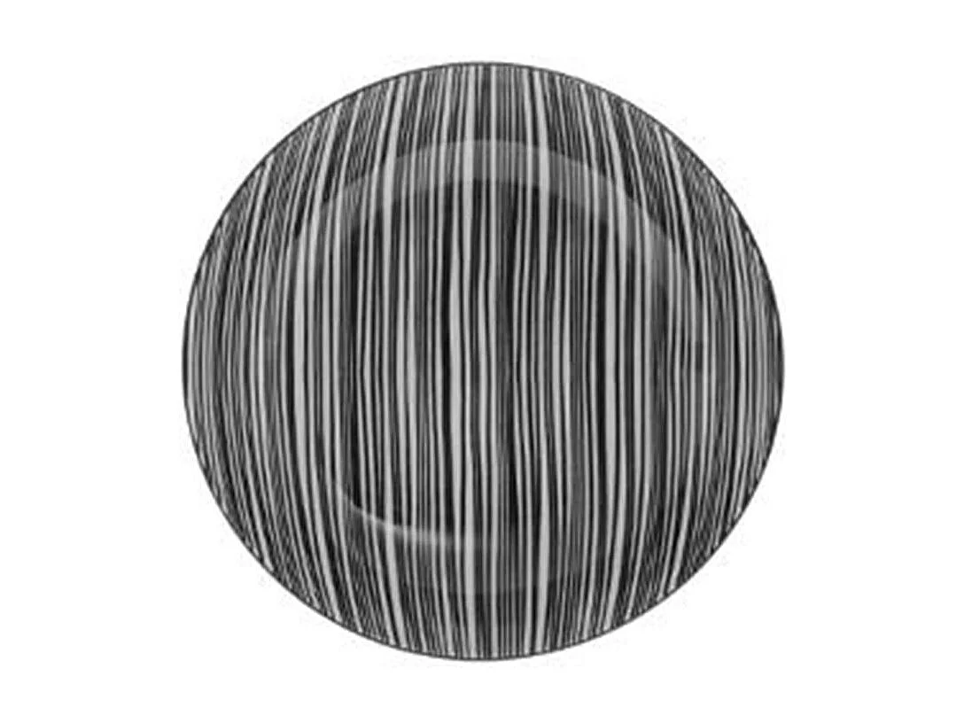 Lot de 6 Assiettes Creuses "Bohemia Zèbre" 20cm Noir