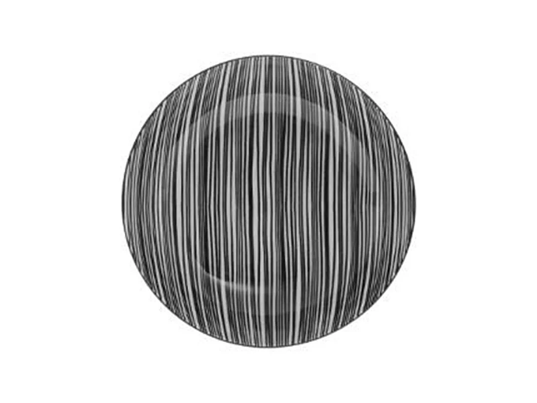 Lot de 6 Assiettes Creuses "Bohemia Zèbre" 20cm Noir