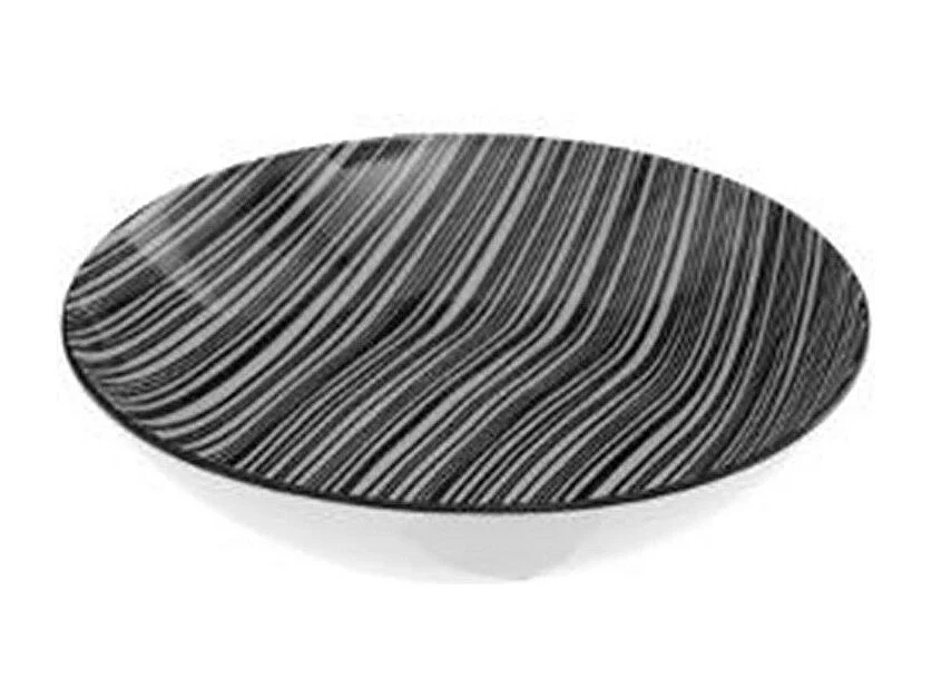 Lot de 6 Assiettes Creuses "Bohemia Zèbre" 20cm Noir