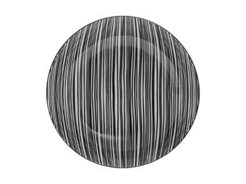 Lot de 6 Assiettes Creuses "Bohemia Zèbre" 20cm Noir