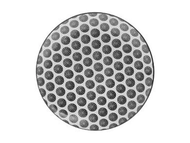 Lot de 6 Assiettes Creuses "Bohemia Rond" 20cm Noir