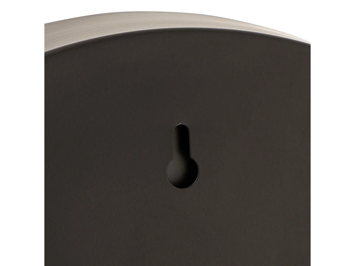 Miroir Mural Rond Déco "Bord Métal" 40cm Noir