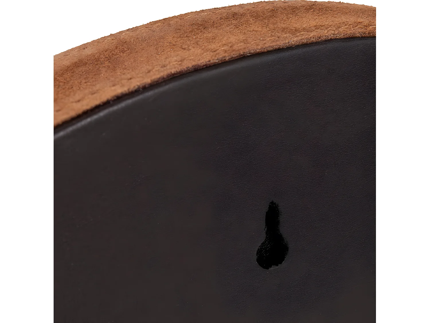 Miroir Mural Design en Cuir "Tortu" 60cm Cognac