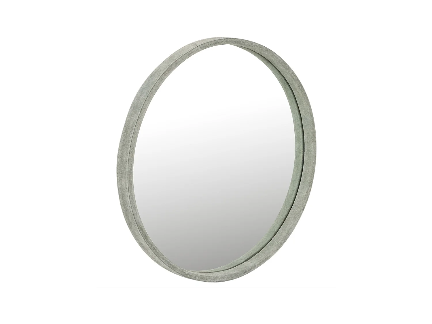 Miroir Mural Design en Cuir "Tortu" 41cm Vert