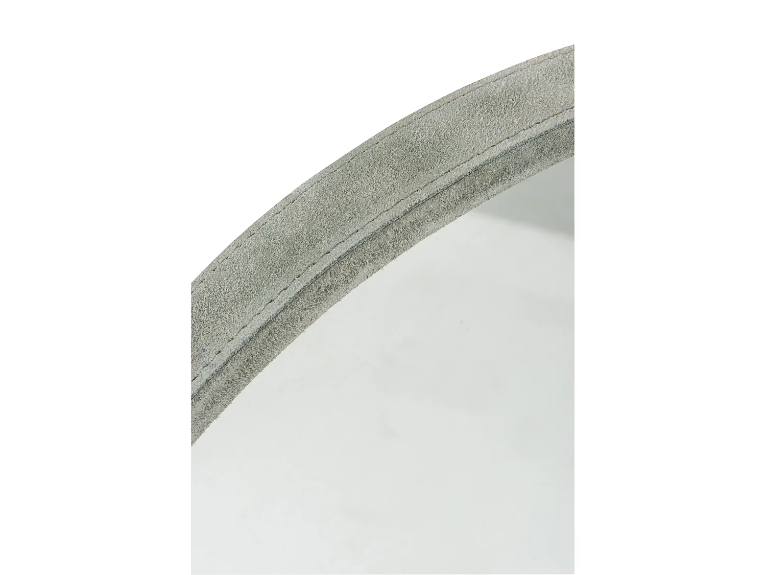 Ronde spiegel groen leer Patty D 40 cm