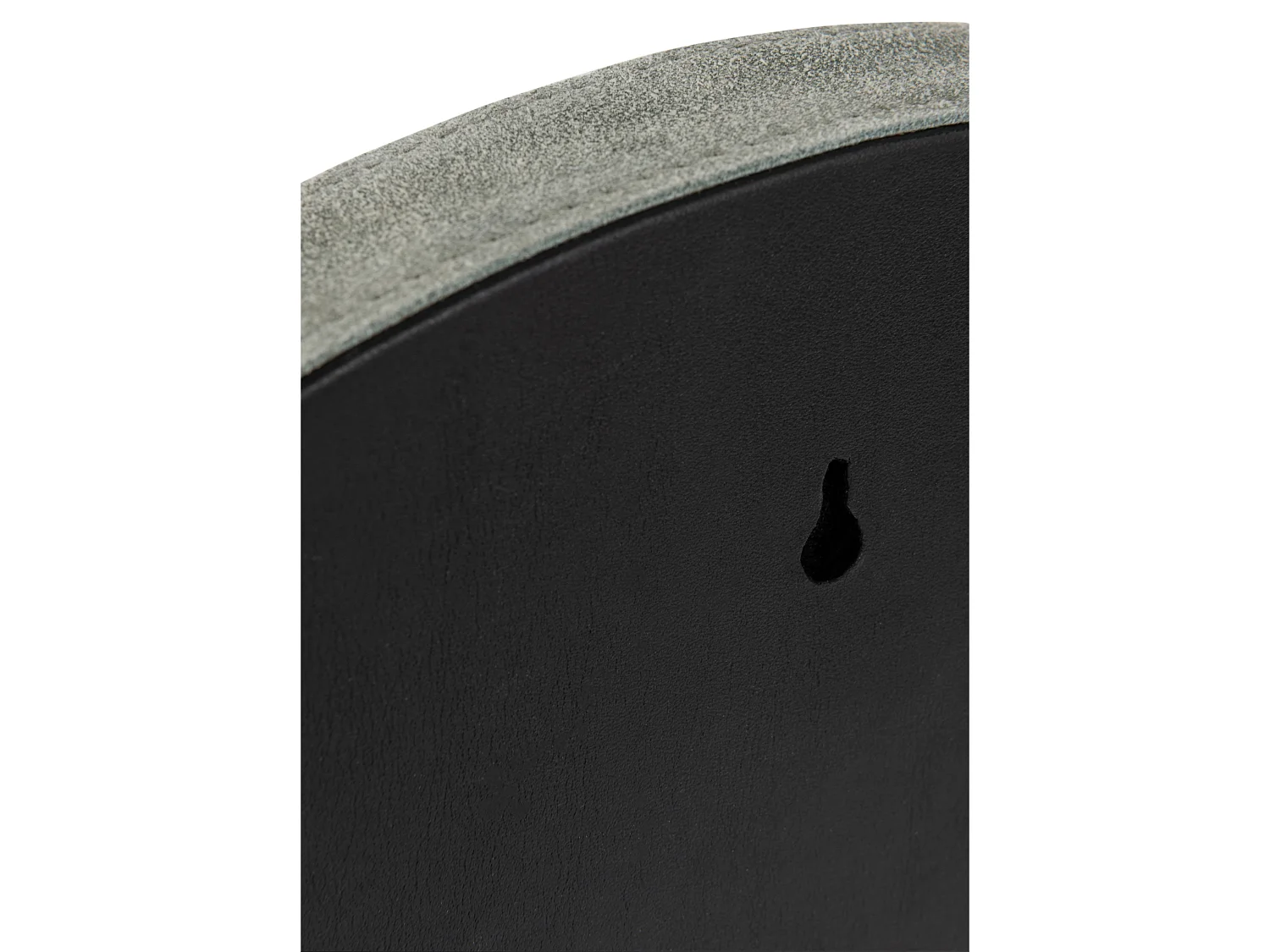 Ronde spiegel groen leer Patty D 40 cm